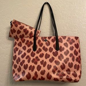 Kate Spade leopard print tote bag